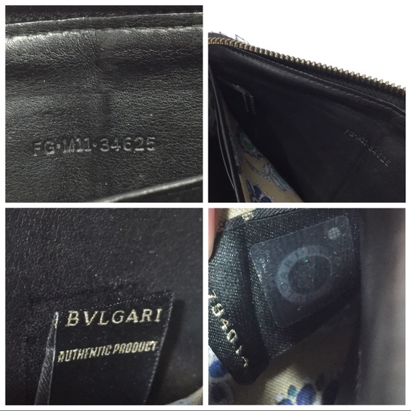 Bvlgari black smooth leather embossed logo zip wallet - Picture 11 of 11